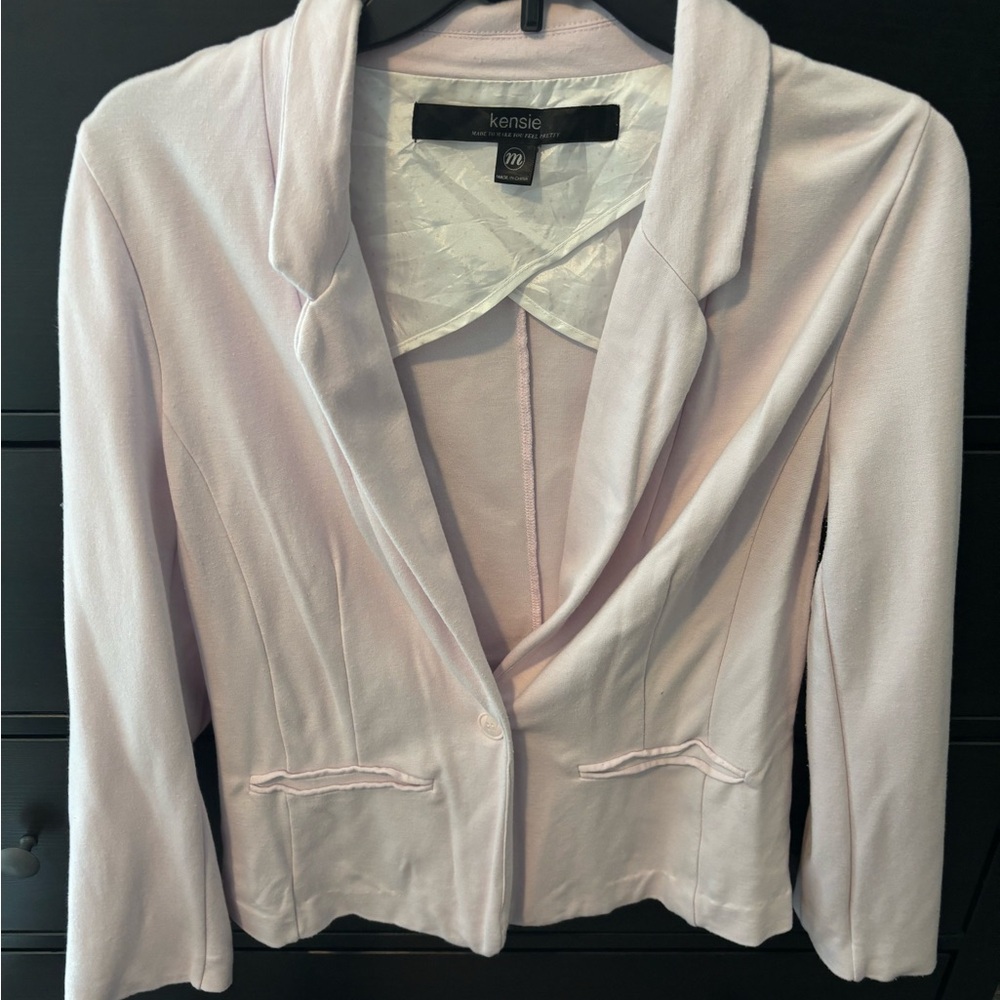 Kensie Pink Cotton Soft Blazer